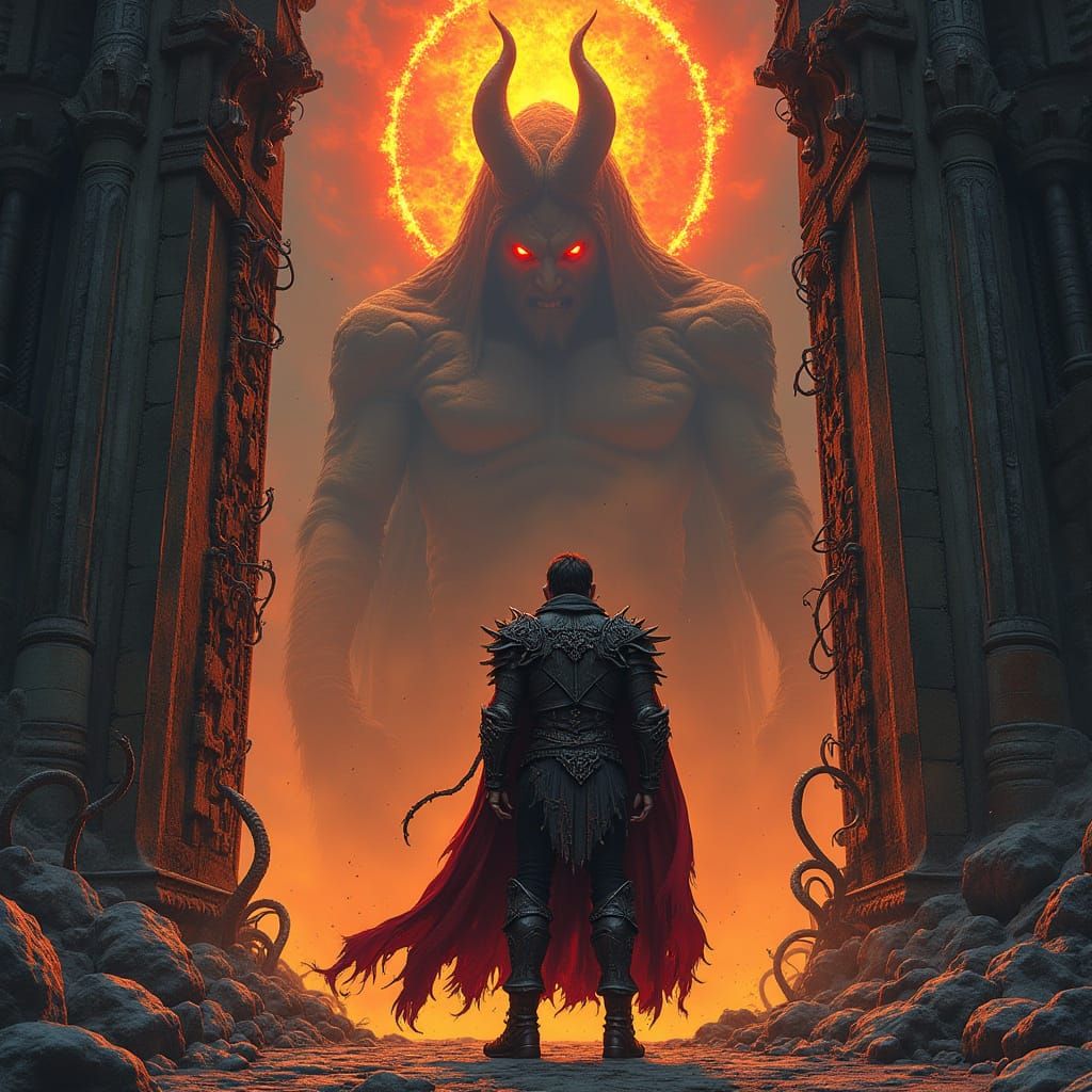 Satanic CD Cover in Dark Gothic Style