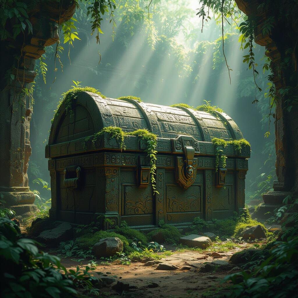 Ancient Jungle Chest in Indiana Jones Style