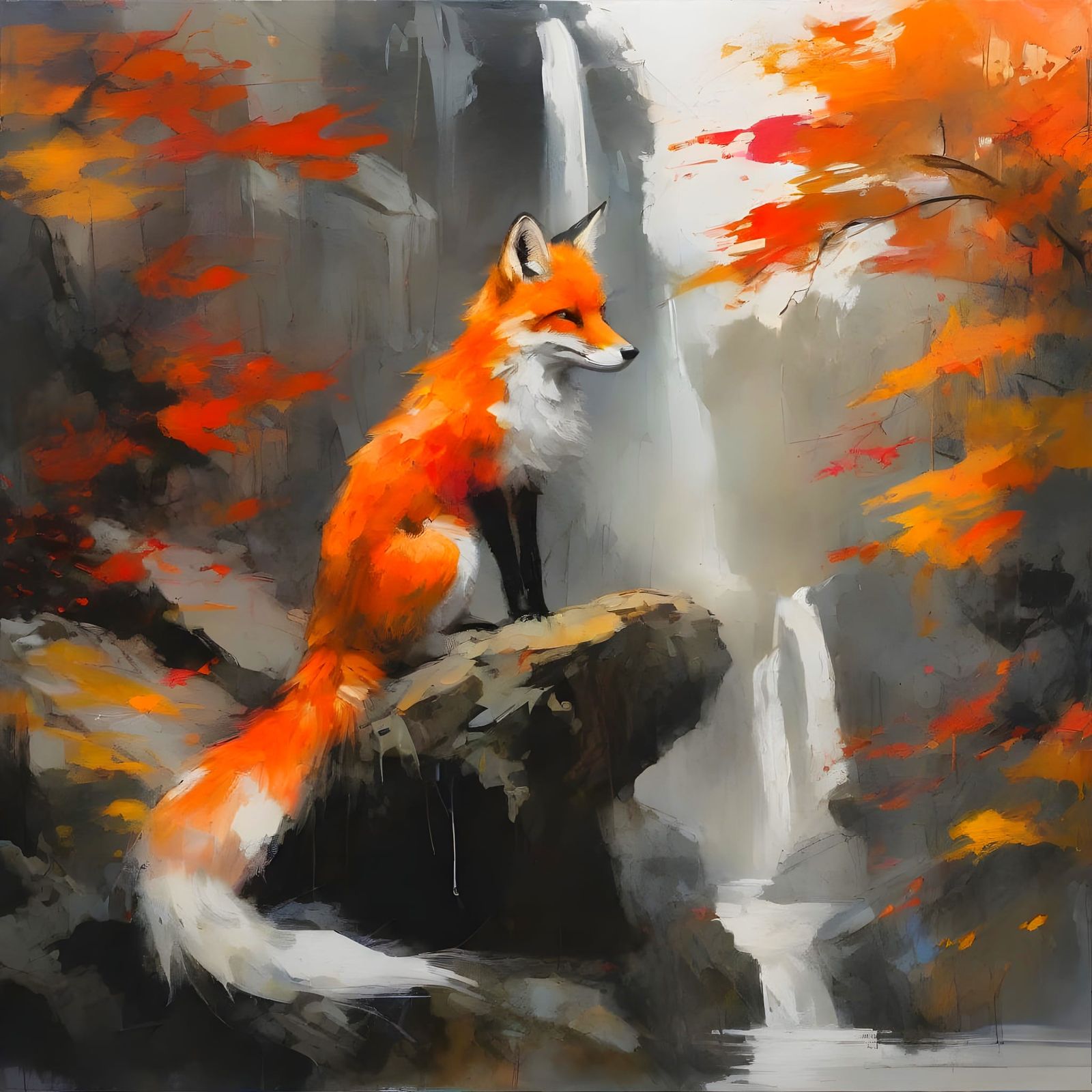 Majestic Fox in Autumn Wonderland