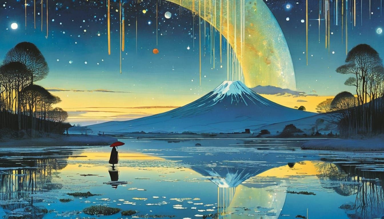 Triadic Color Art Nouveau Fantasy Illustration