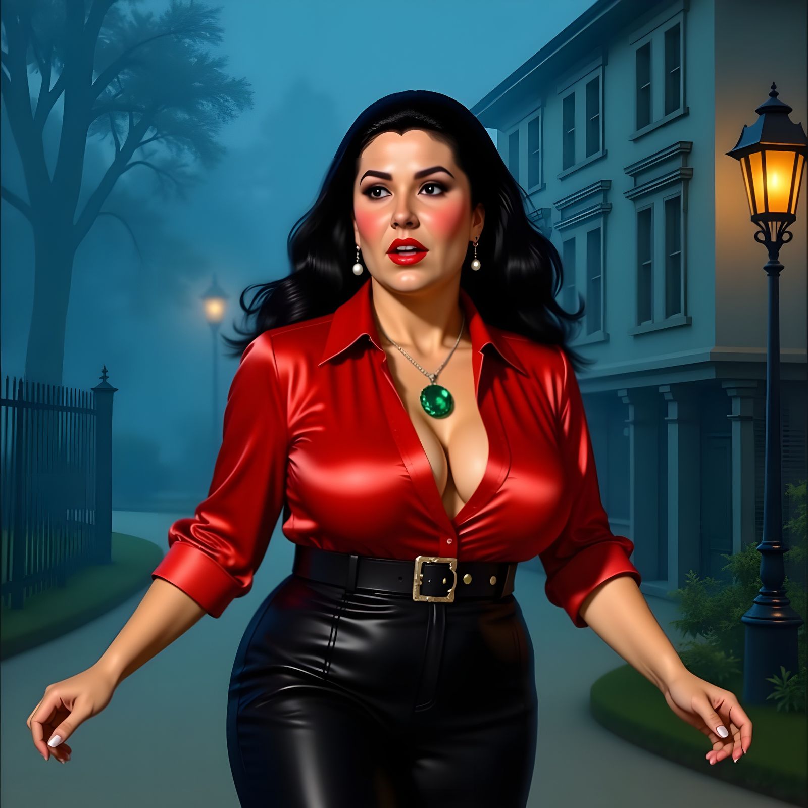 Gothic Romance Novel in Dark Oil Painting Style