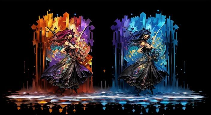 Dark Fantasy Street Art Masterpiece in 3D Shading