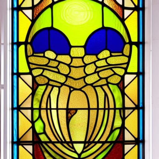 Alien in Stained Glass, Biomechanical Art
