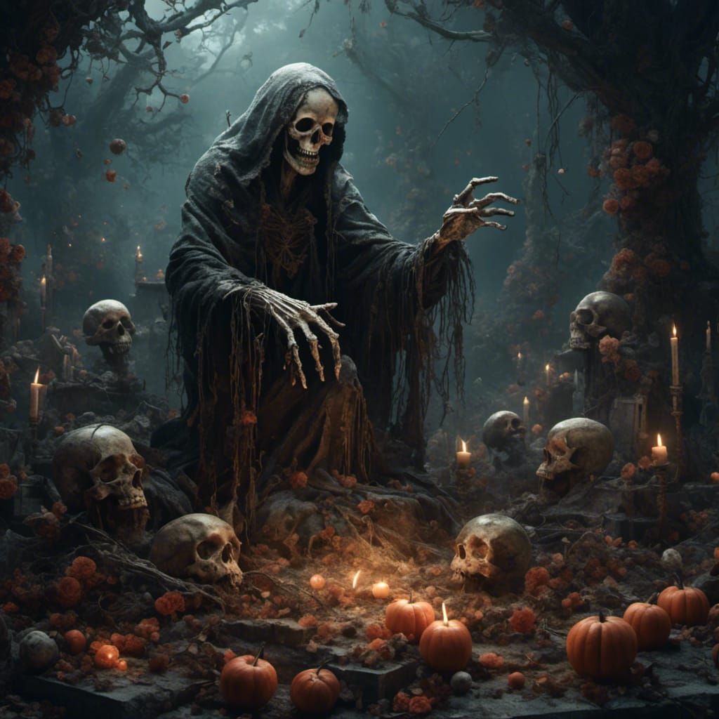 Hyperrealistic Ghoul Emerges from Grave