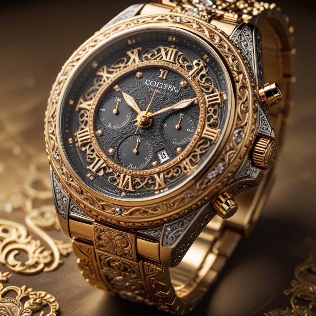 Elegant Luxury Watch in Golden Hour Lighting