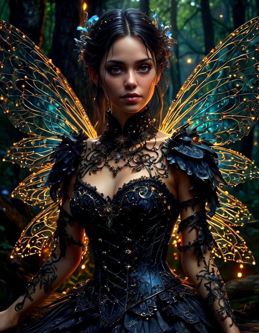 Dark Fantasy Fairy in Gothic Style