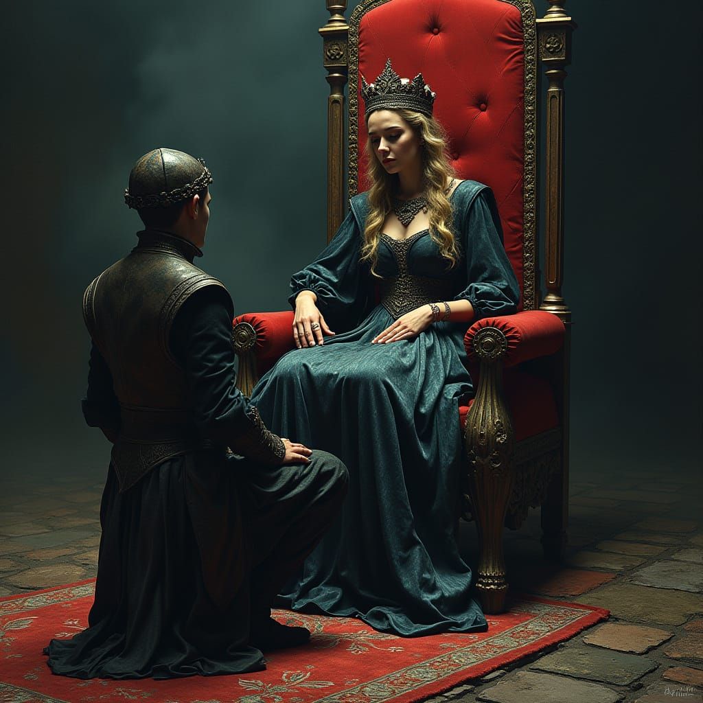 Regal Dominance in Moody, High-Contrast Art