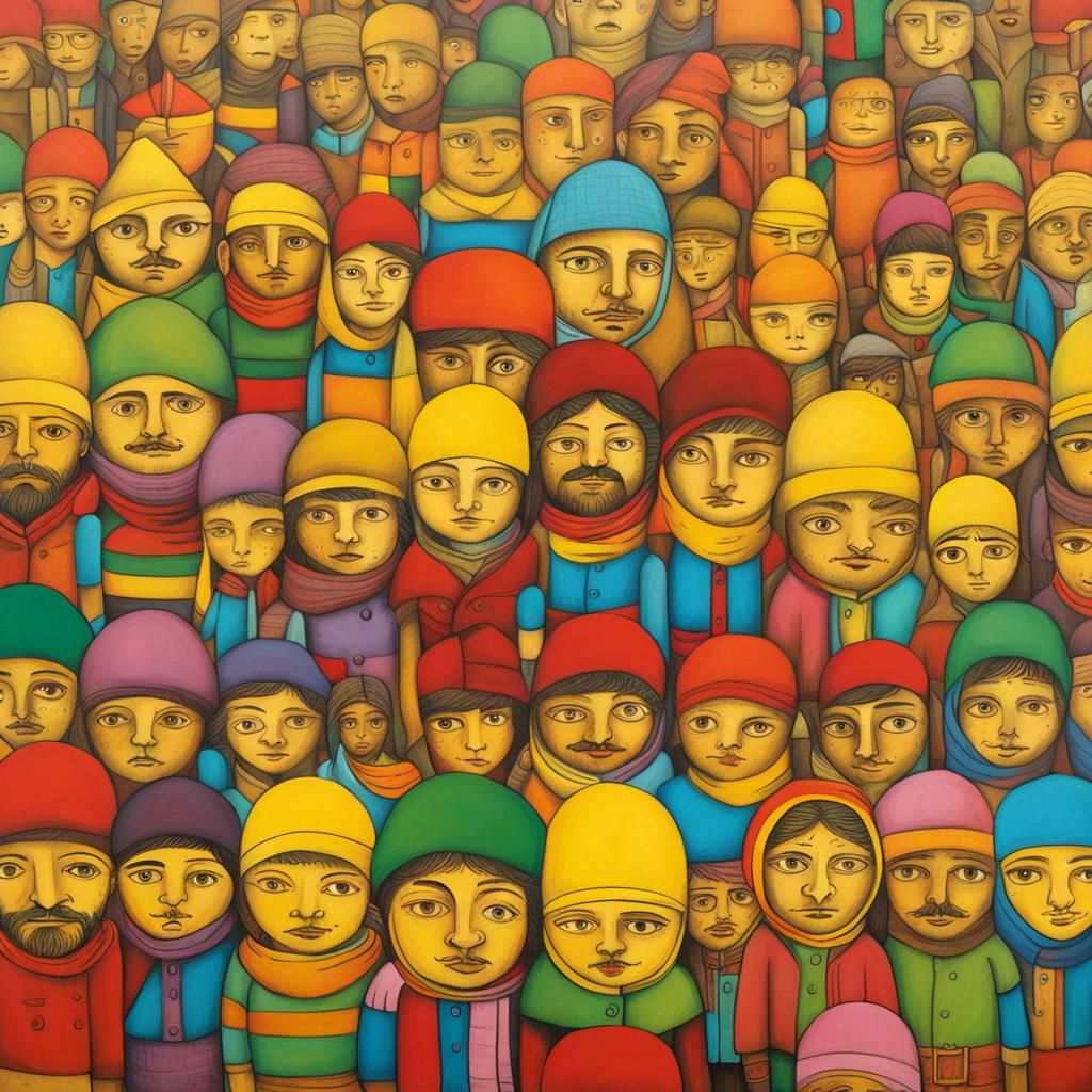 Whimsical Twin Graffiti Art Portrait