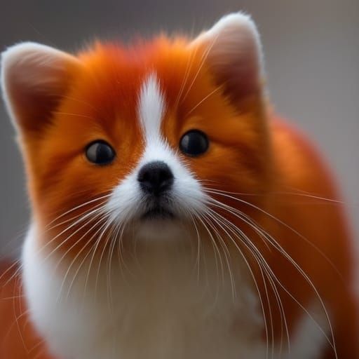 Adorable Kitten and Red Panda with Balloons