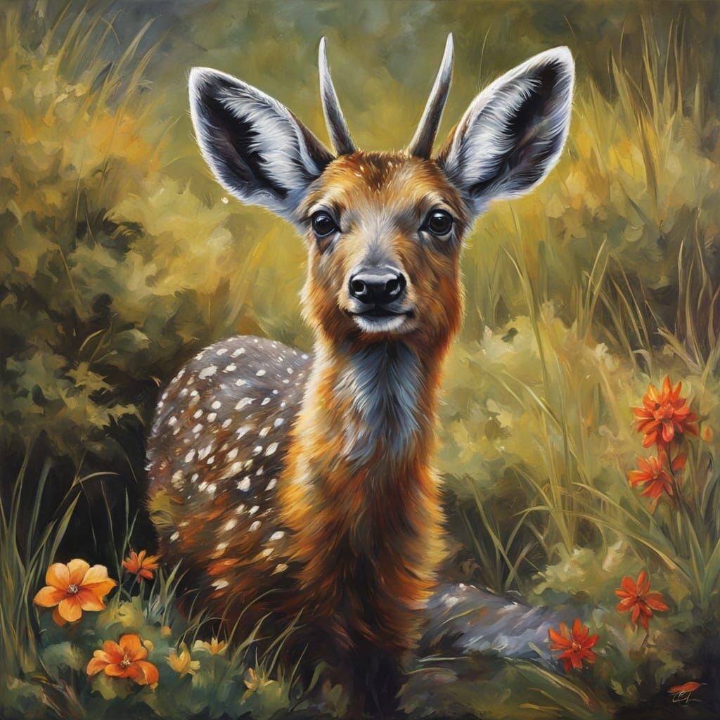 Northern Pudú in Elegant Andean Landscape