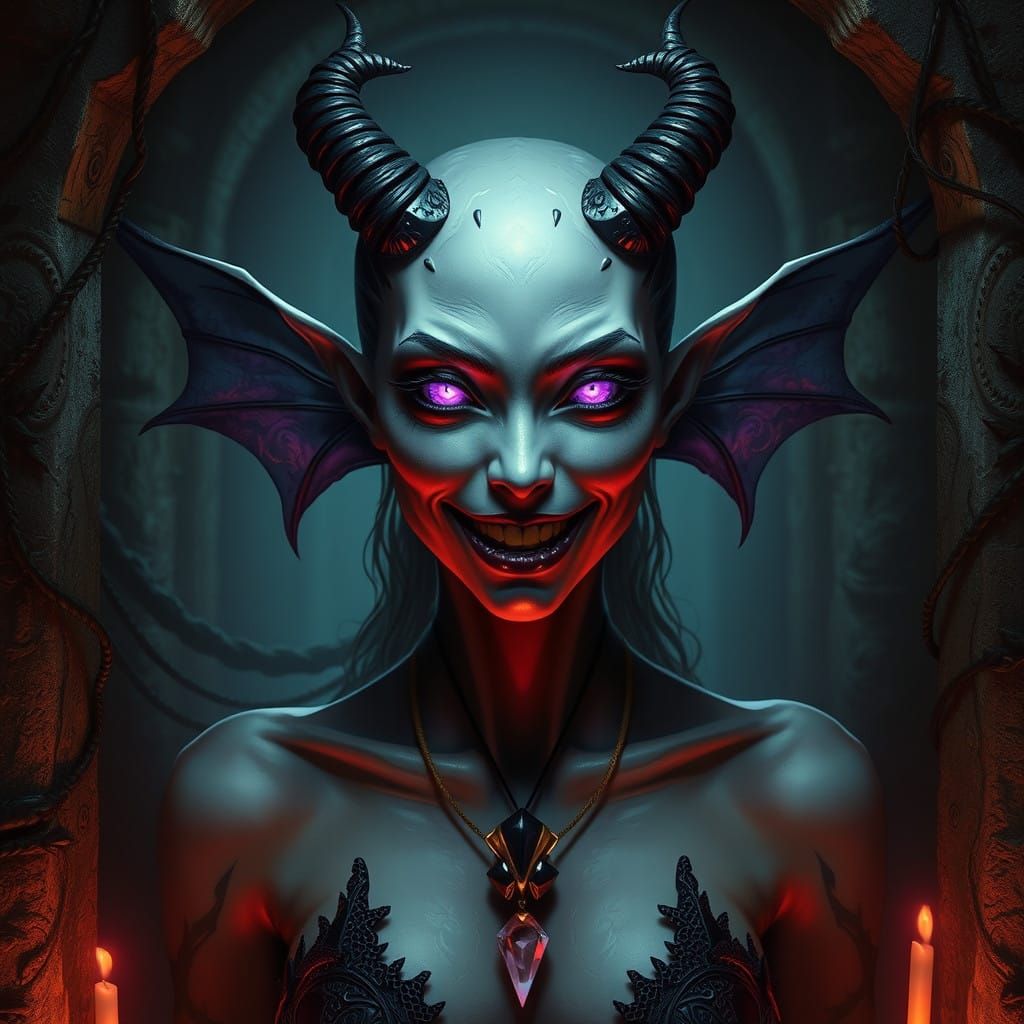 Seductive Undead Queen in Haunting Baroque Elegance