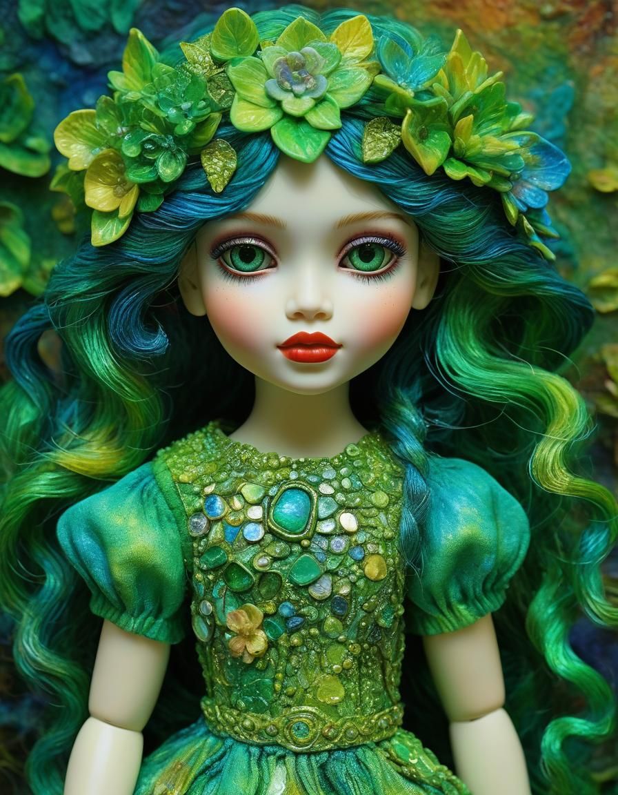 Beautiful Girl Doll in Fauvism Style