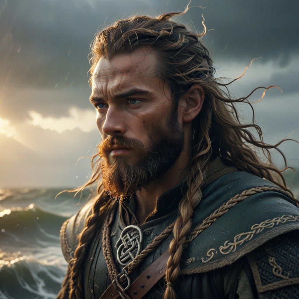 Celtic Raider King in Golden Hour Majesty