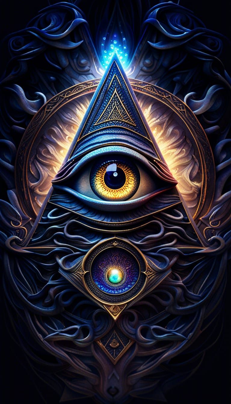 Mystical All Seeing Eye in Dark Fantasy Style