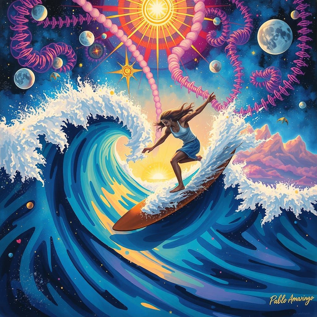 Cosmic Waves of Love in Holographic Astral Style