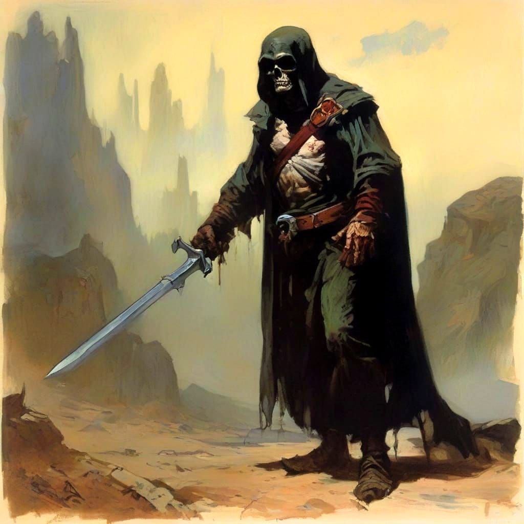 Leprous eldritch warrior