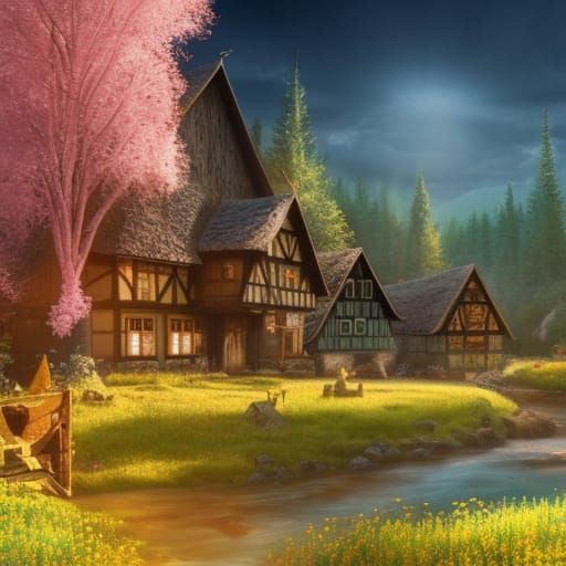 Enchanting Medieval Village in Crimson Forest