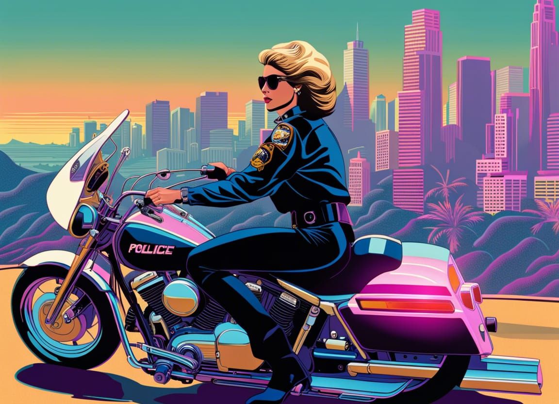 State Trooper in 1980s uniform and sunglasses 2.0