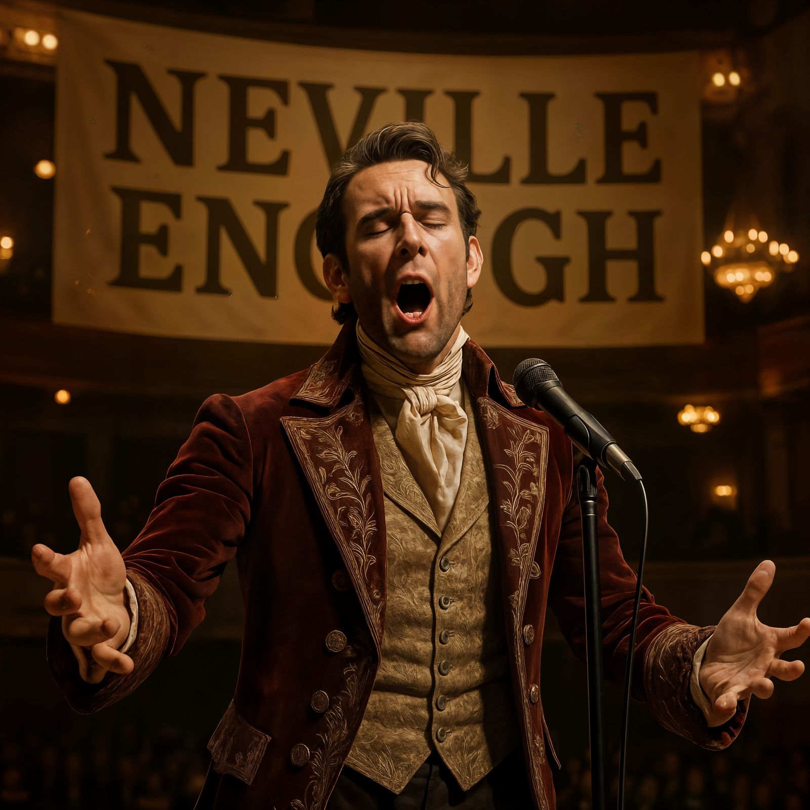 Neville Longbottom Sings Dramatically on Stage in CGI