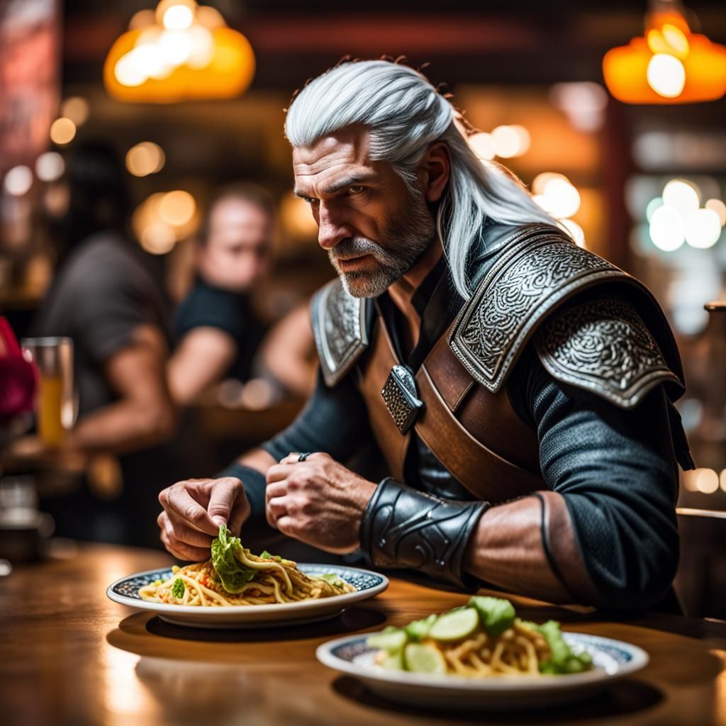 Geralt of Rivia Eats Tacos