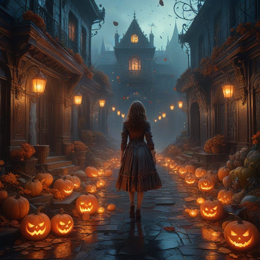 Ethereal Candies Drift in Haunted Halloween Night