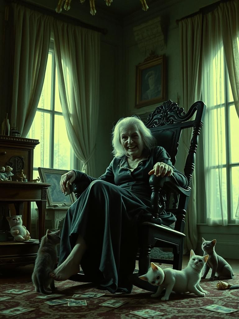 haunted house, scene from Mario Bava's movie A drop of water...