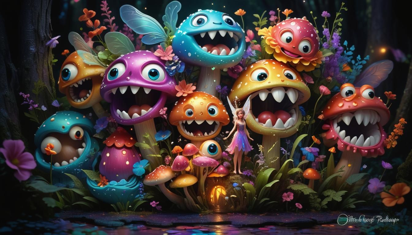 Pixar-Style Fairy in Forest, 3D Digital Art