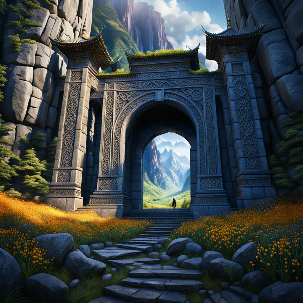 Stone Portal to Shangri-La: Digital Matte Painting