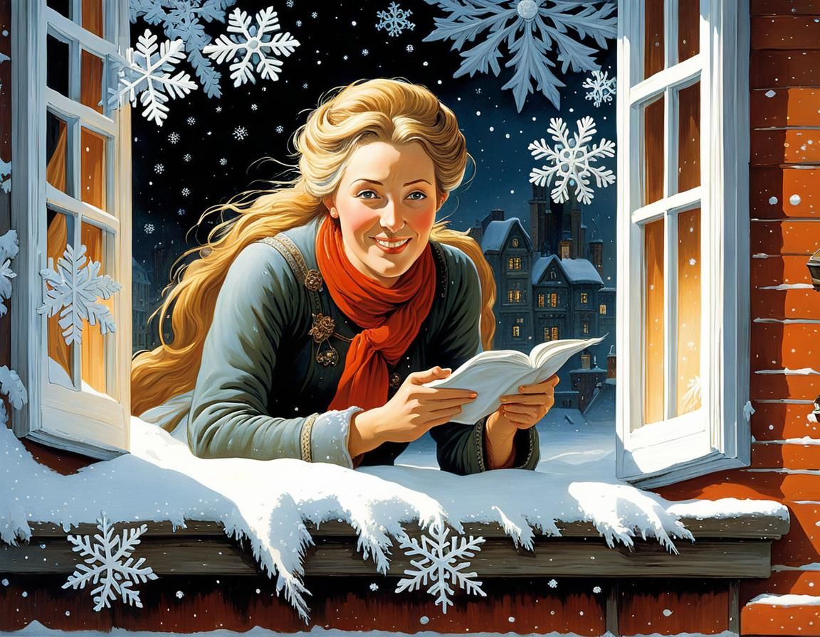 Mother Hulda: A Grimm's Fairytale Illustration