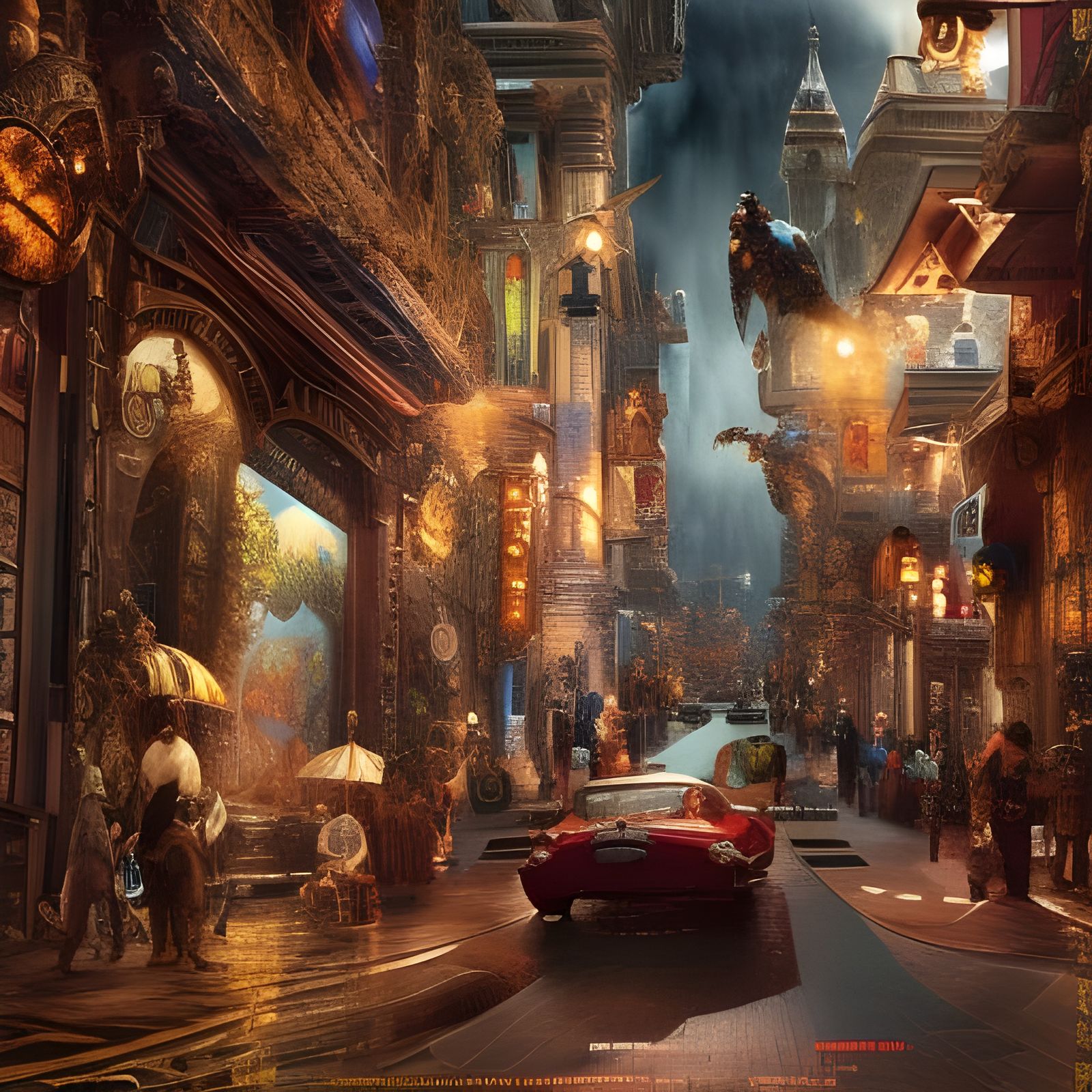 Hyper-Detailed Digital Painting of Boogie Wonderland