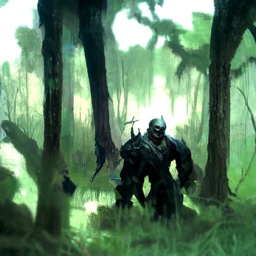 Sinister Orc Horde in Dark Forest