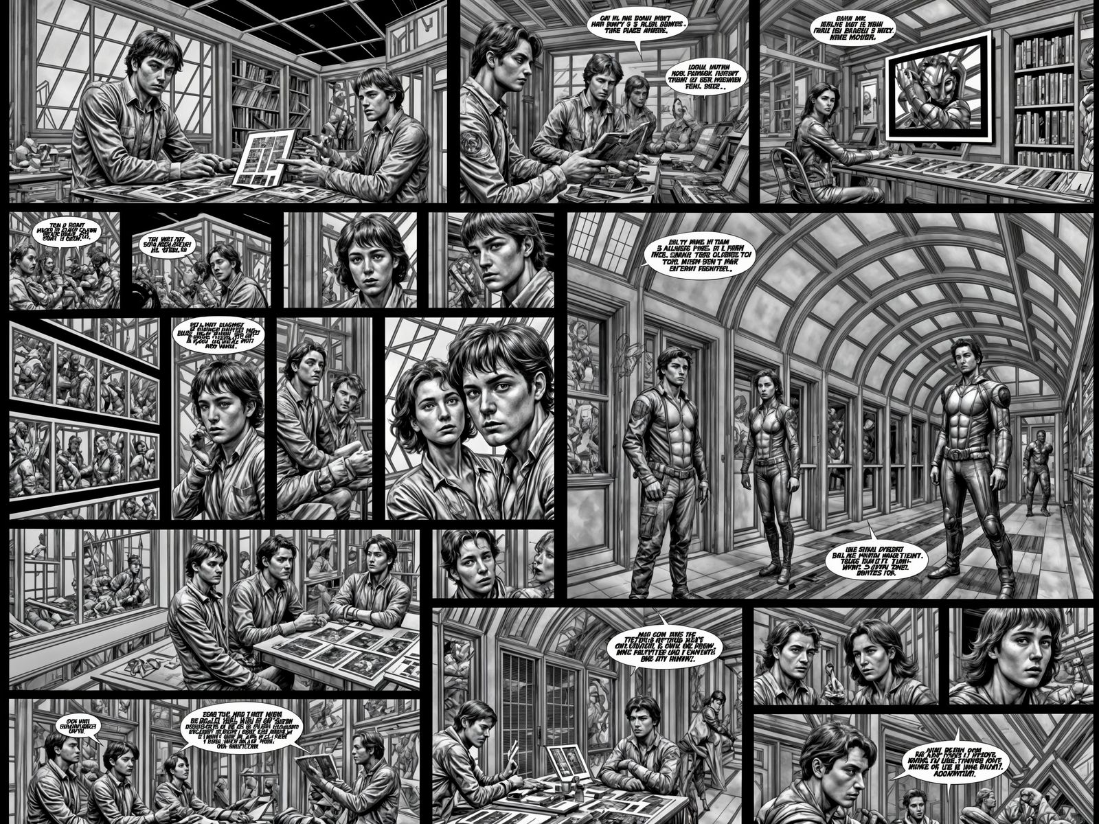 Comic Book Pages: Virtual Content Directors' Mystery