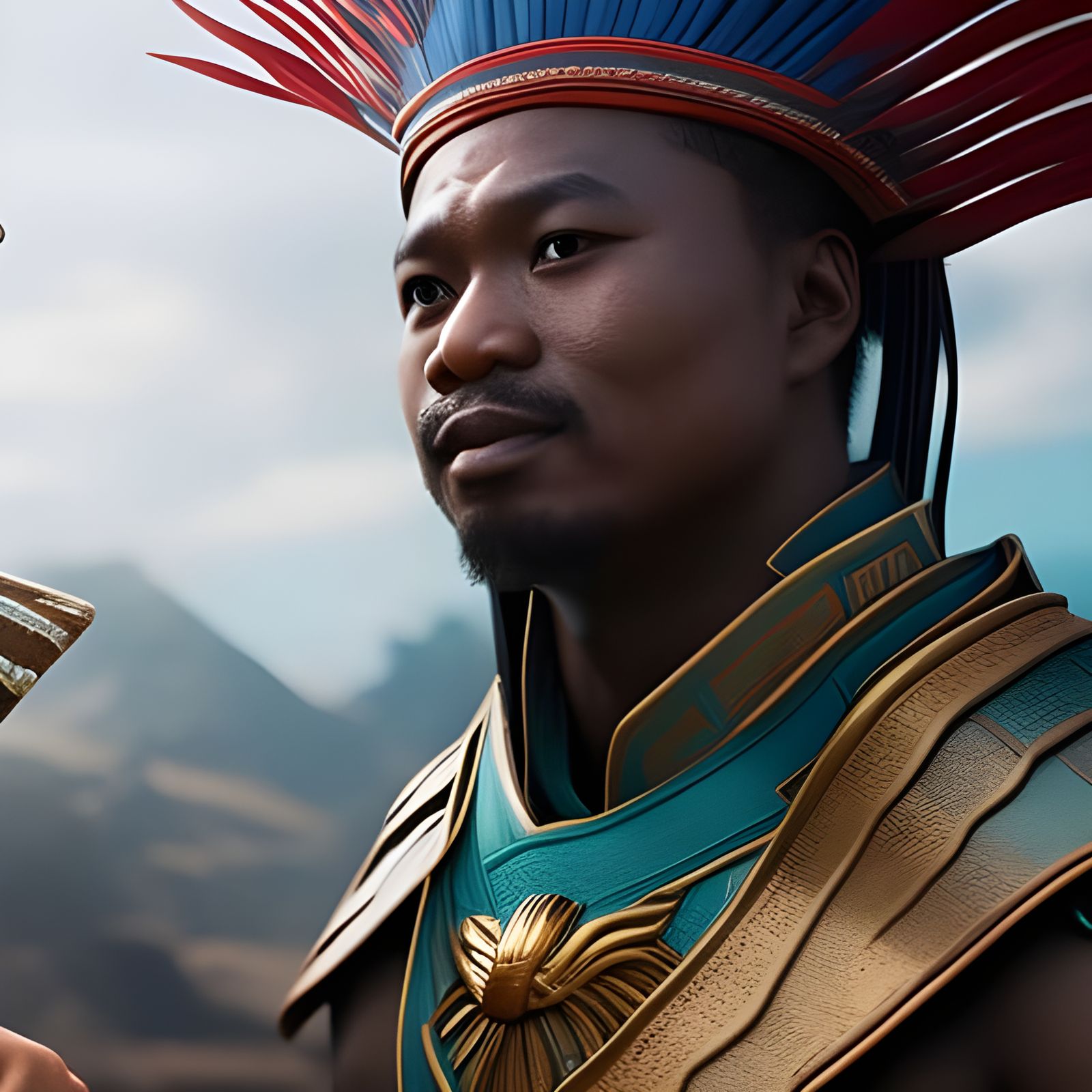 Pacific Islander Gift Exchange in Detailed Matte Painting