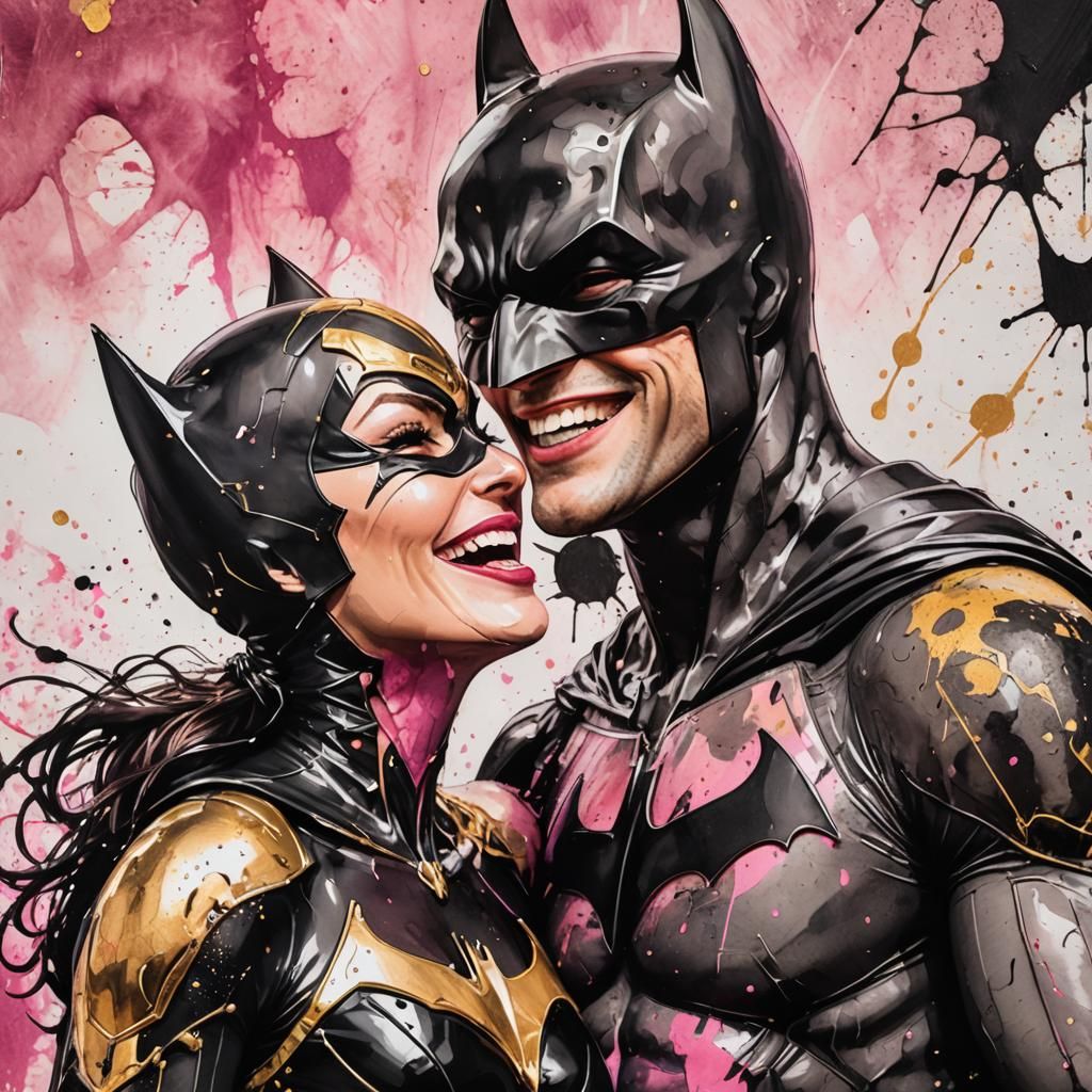 Superheroes' Laughter: A Mixed Media Beach Portrait