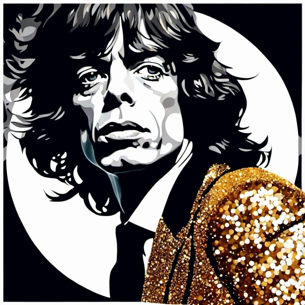 Mick Jagger Inspired Psychedelic Portrait in Digital Art