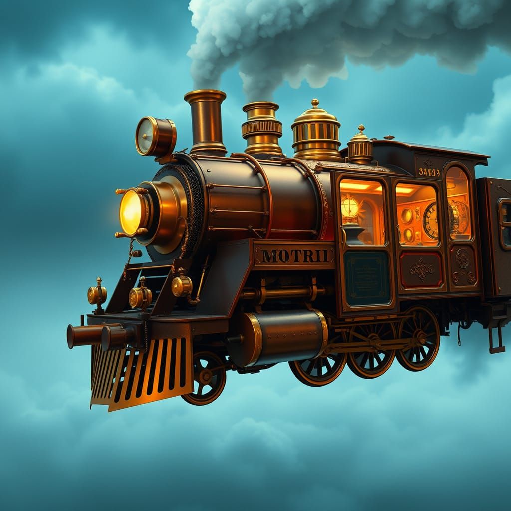 Glorious Steam Train Soars Through the Skies in Victorian-Er...