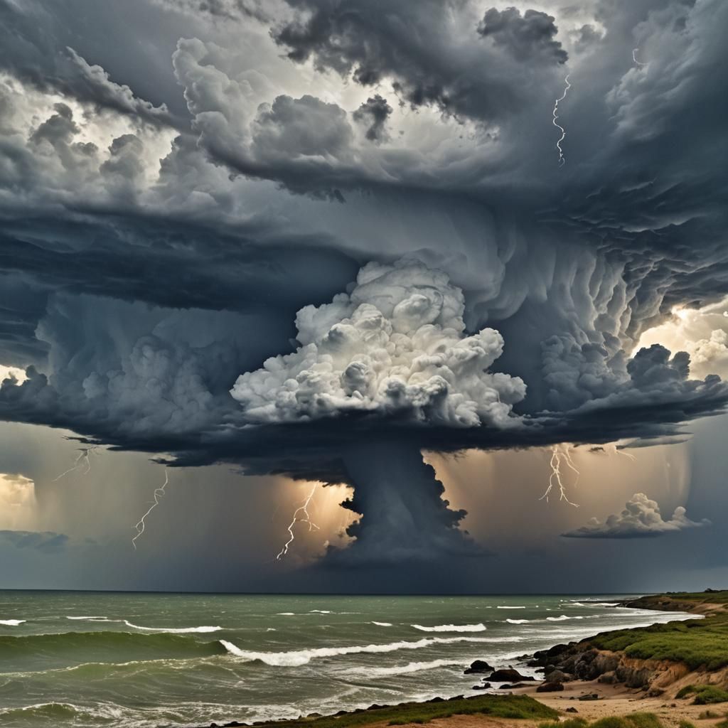 Dramatic Stormy Horizon Landscape