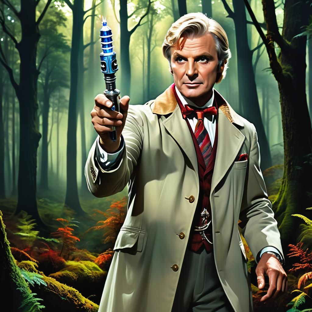 Doctor Who in a Mystical Forest, Francis Bacon Style