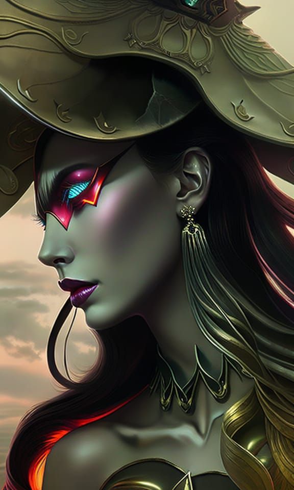 Decadent Evil Queen Portrait in 8K Resolution