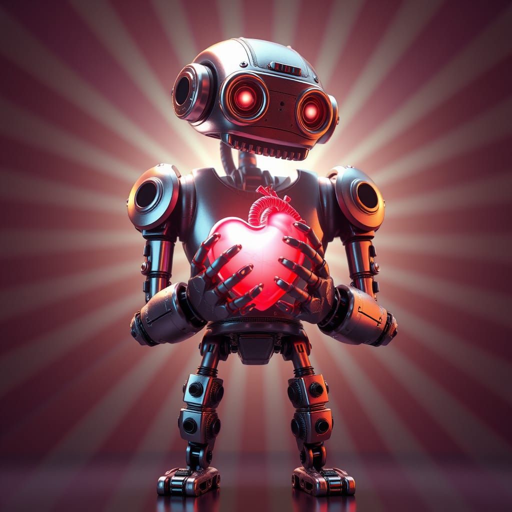 Cybernetic Snatcher Robot in Vibrant Disney-Inspired Futuris...