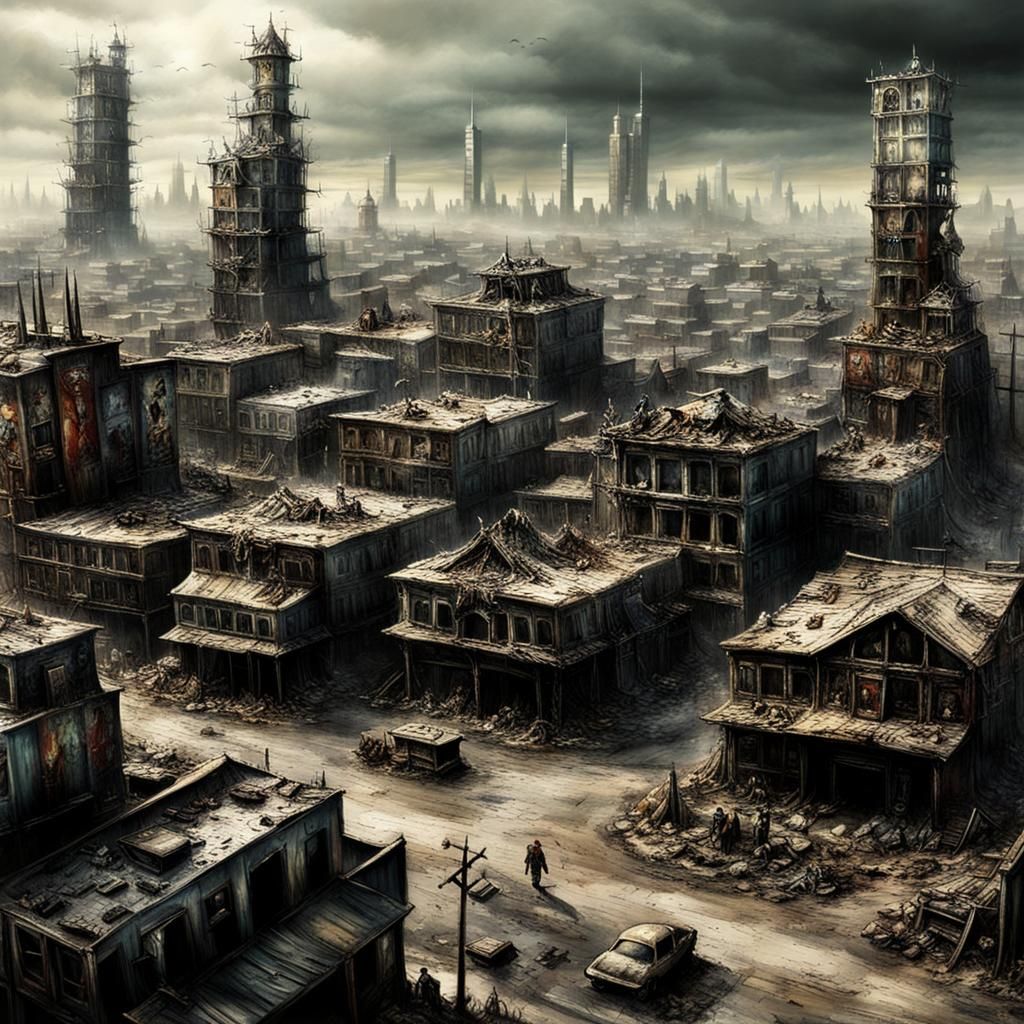 Diabolical Smiling Men in Post-Apocalyptic City