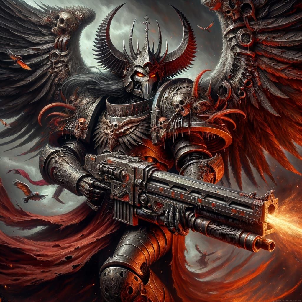 Fiery Devil Commander Leads Infernal Army