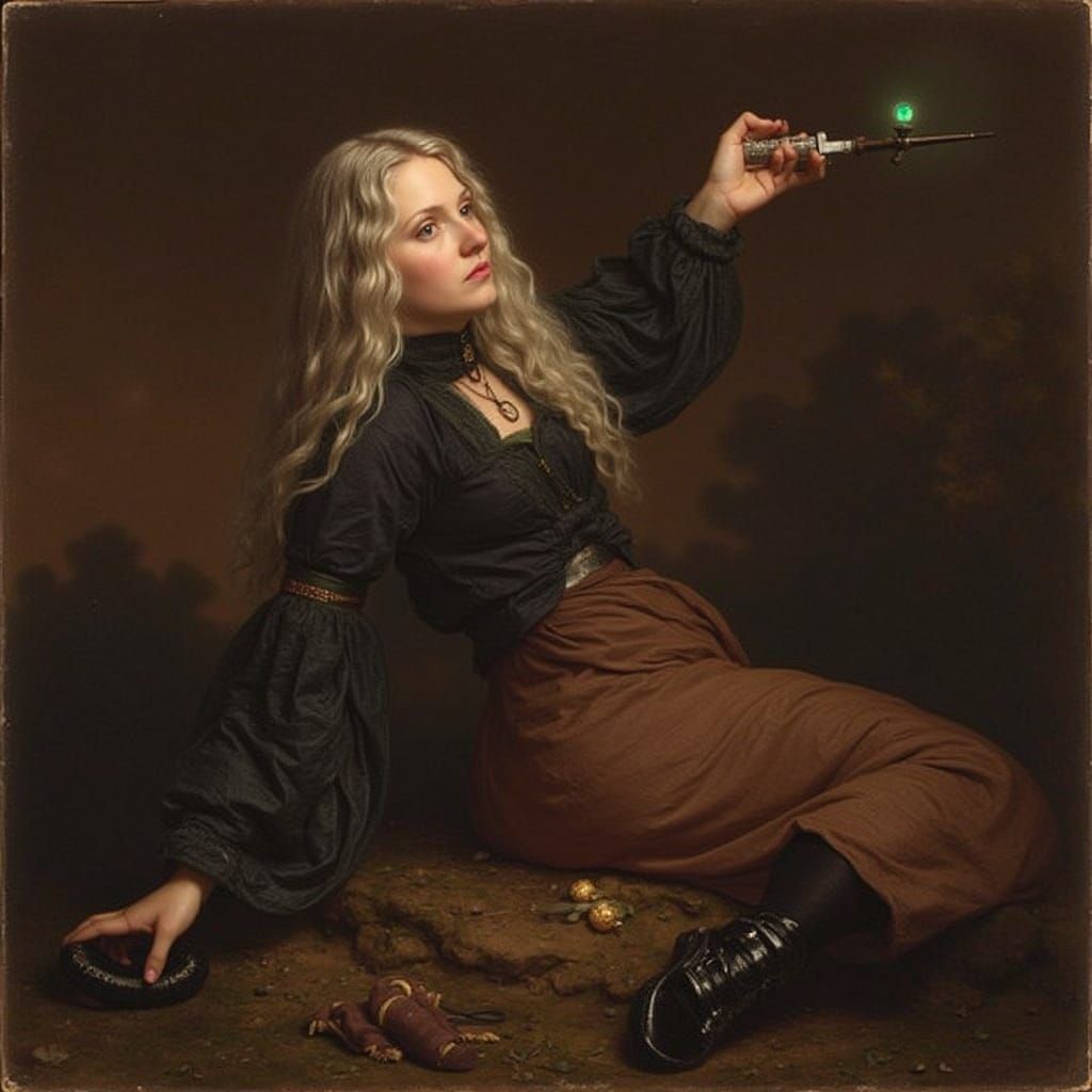 Vibrant Green Light Emanating From Unknown Source