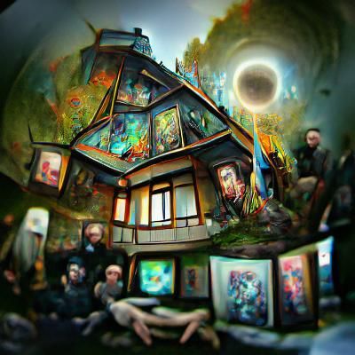 Cosmic House: A Fusion of Art Styles