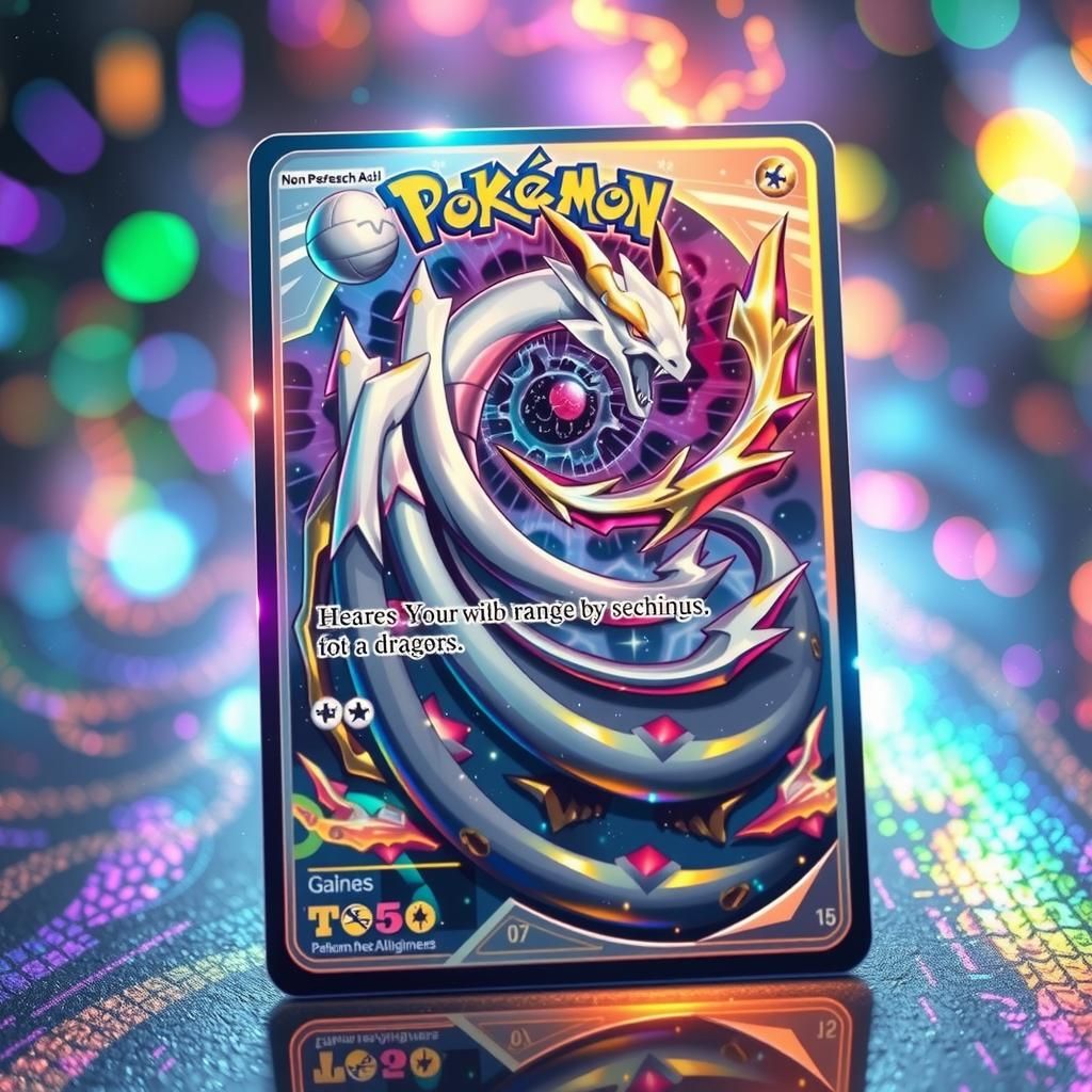 Gleaming Wind Dragon Pokemon Card in Anime Style