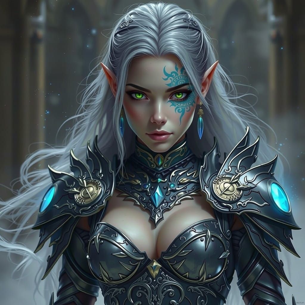 Elura - Elven warrior - triplet to Ashke and Inyanti