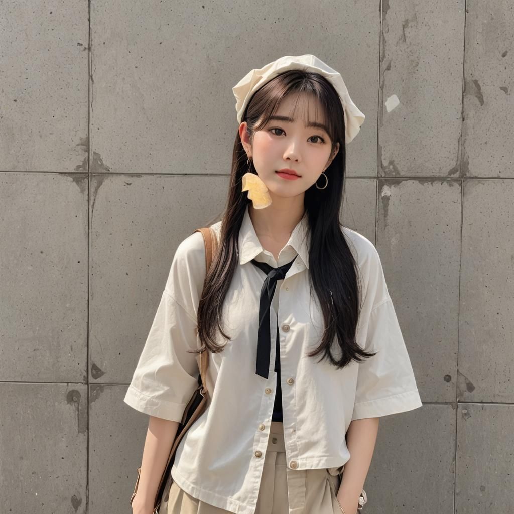 Realistic Photograph of a Cute Japanese Idol