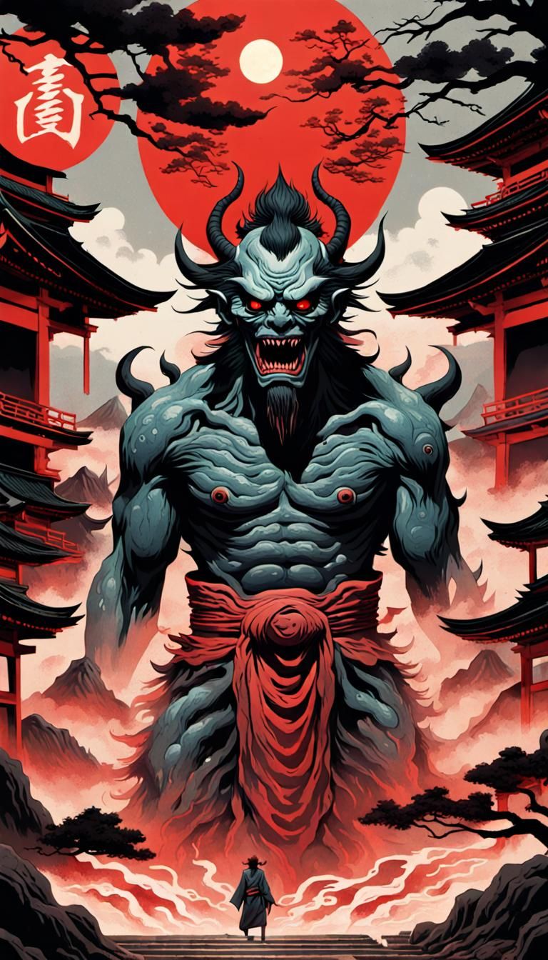 Demons Erupting: Ukiyo-e Concept Art
