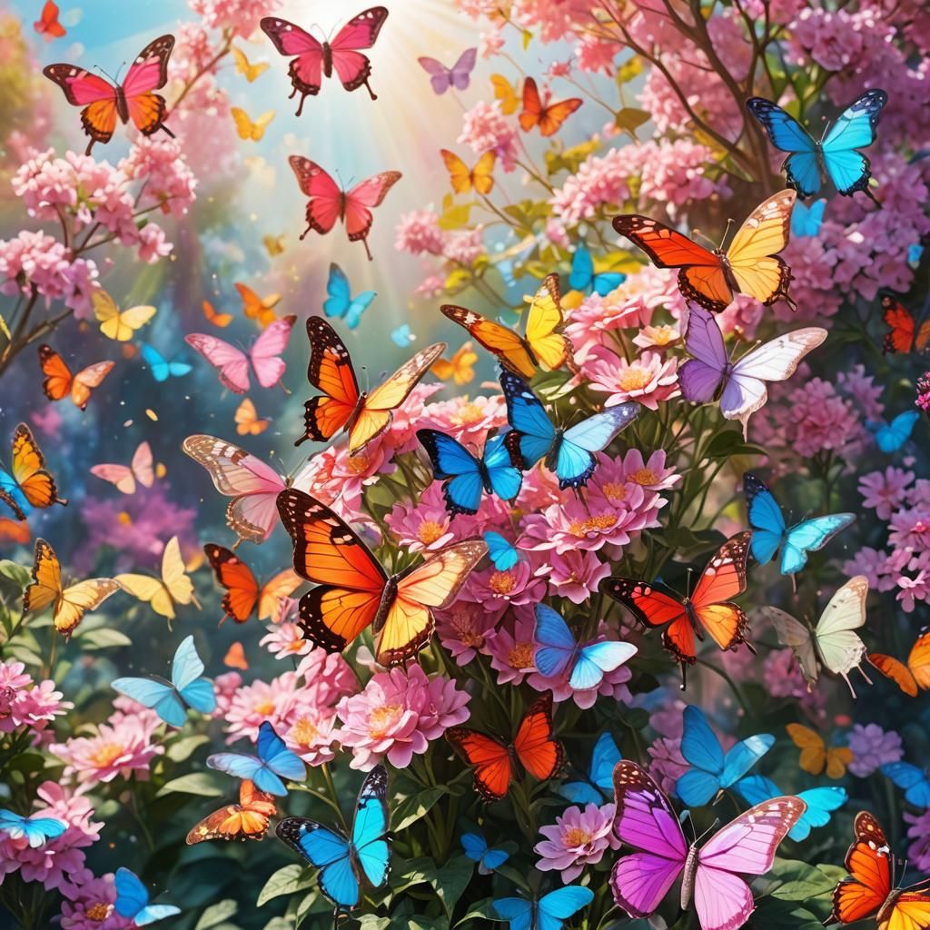 Candy Paint Butterfly Garden in Sunshine