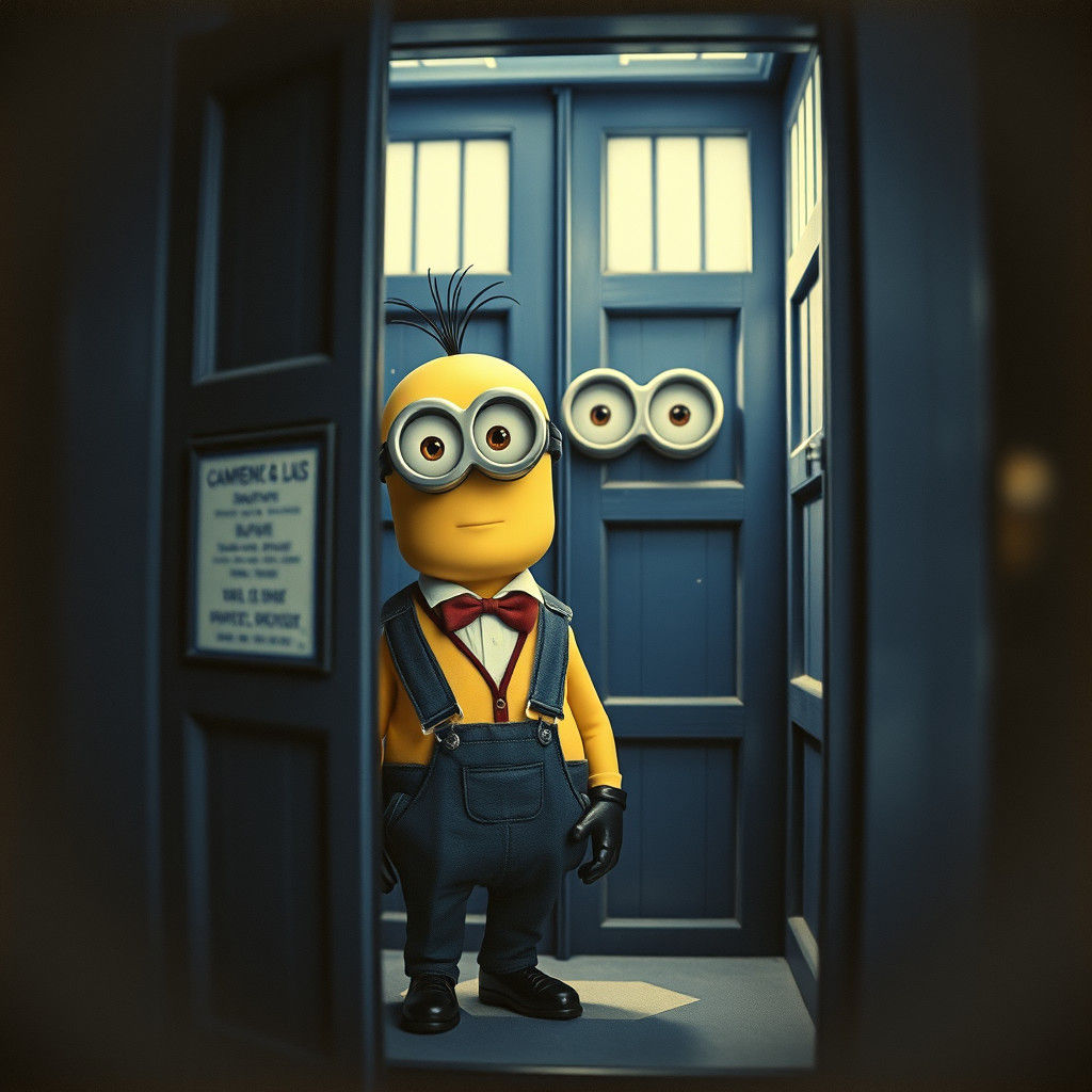 Minion as Seventh Doctor in Tardis